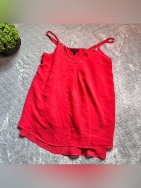 Barbiecore Hot Pink Layered Cami Tank Guess Strappy Sleeveless Blouse